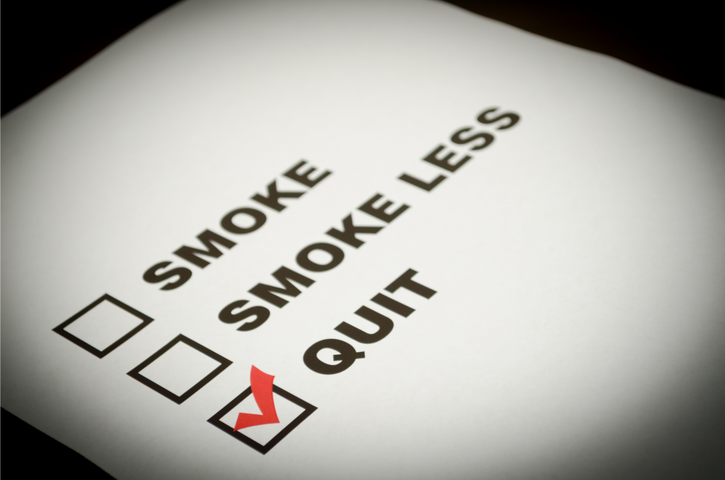 checklist to quit smoking or vaping