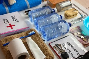 water bottles in emergency kit